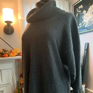 Forte Charcoal Cowl Neck Sweater Dress